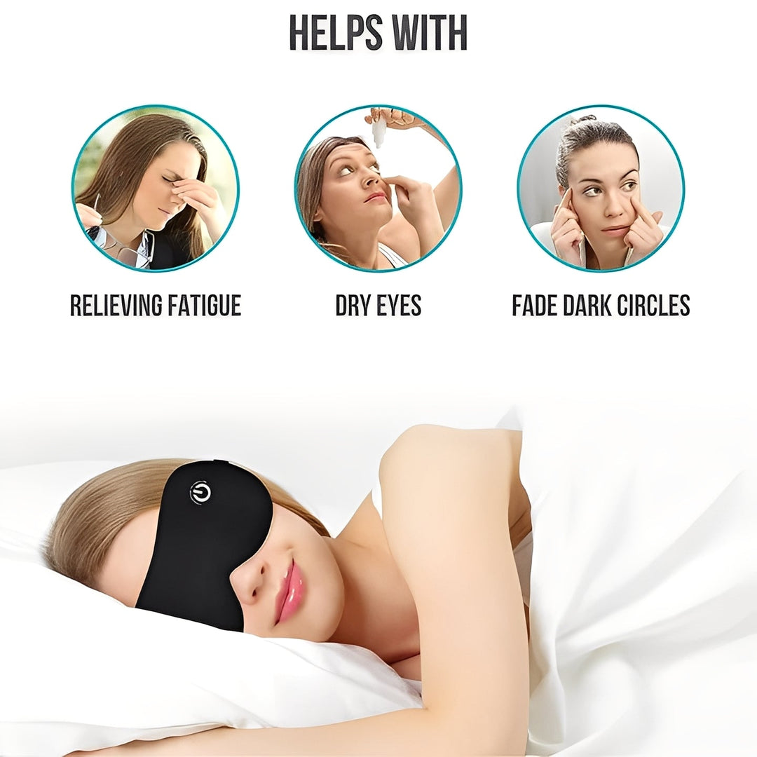 Hendrano™ Cordless Heated Eye Mask with Silk Cover and Gentle Vibration