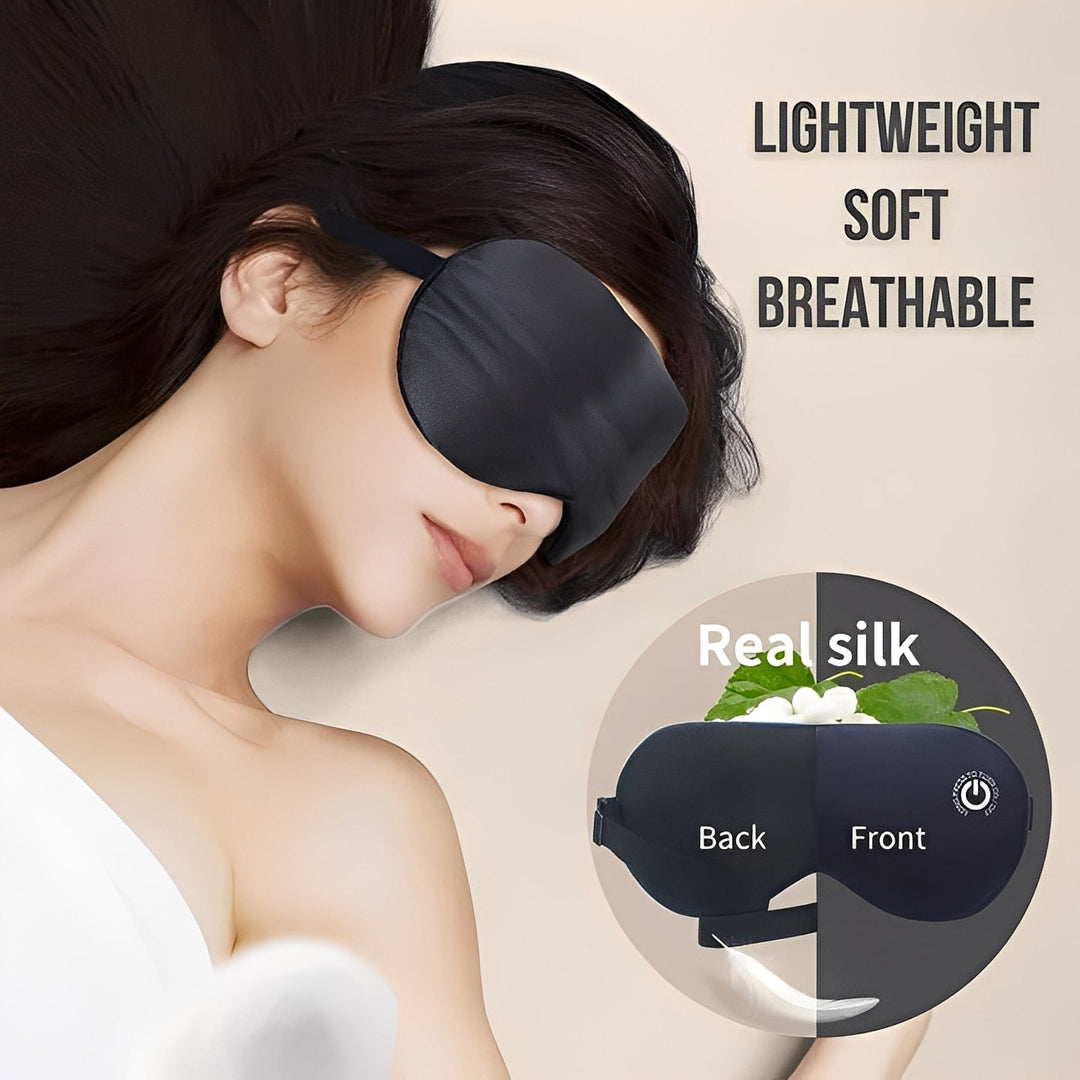 Hendrano™ Cordless Heated Eye Mask with Silk Cover and Gentle Vibration