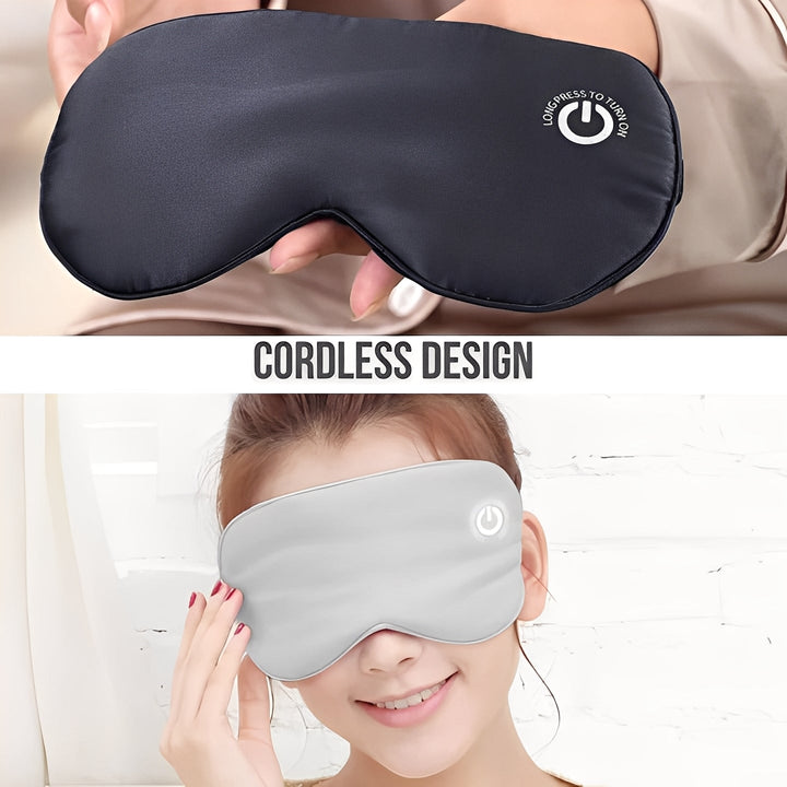 Hendrano™ Cordless Heated Eye Mask with Silk Cover and Gentle Vibration