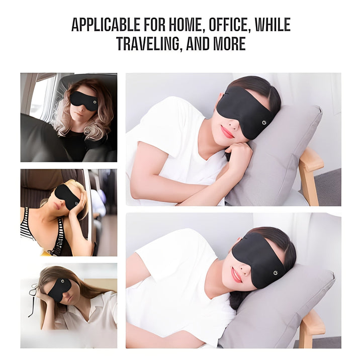 Hendrano™ Cordless Heated Eye Mask with Silk Cover and Gentle Vibration
