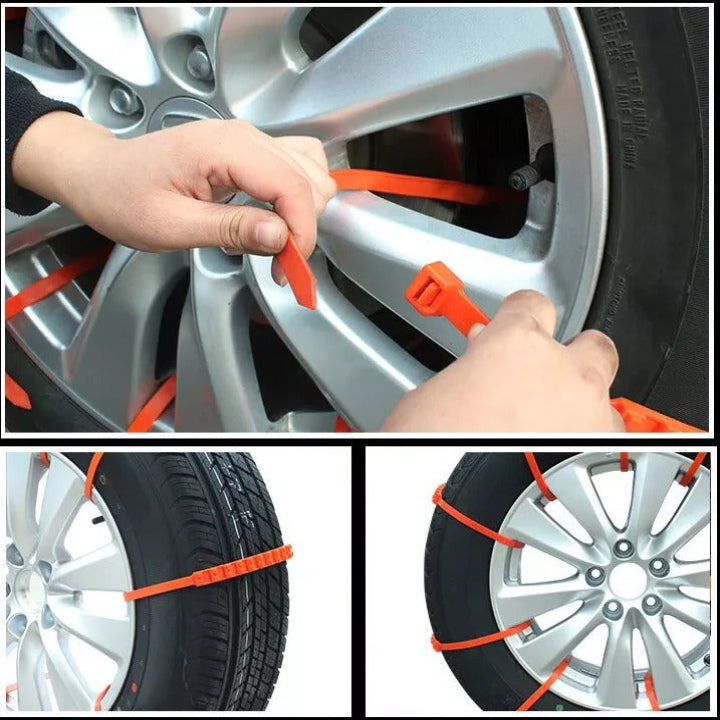 Reusable Tire Traction Chains That Install Without a Jack