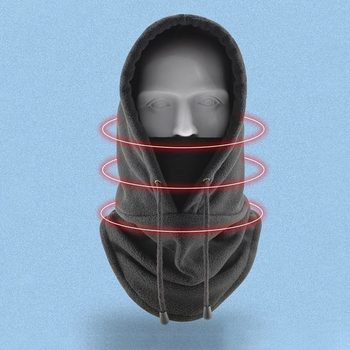 Polar Fleece Balaclava Ski Mask with Adjustable Drawstring