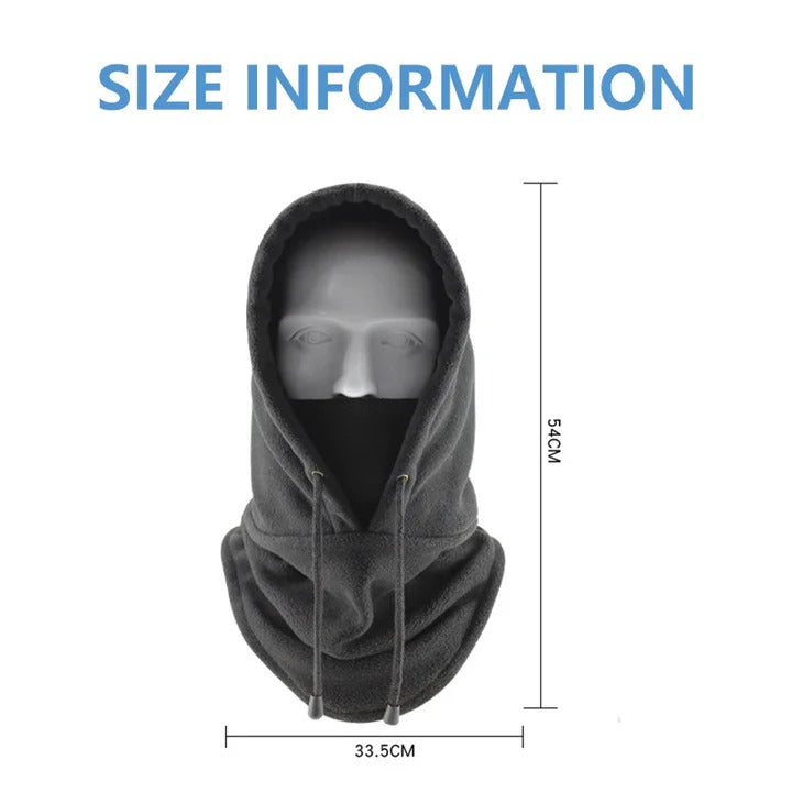 Polar Fleece Balaclava Ski Mask with Adjustable Drawstring