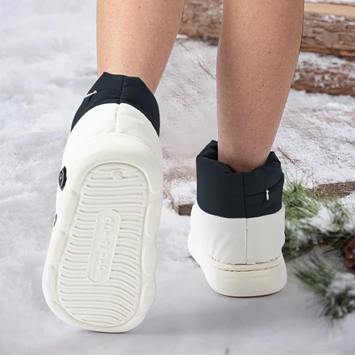 Rechargeable Heated Slippers with 3 Heat Settings and Grip Sole