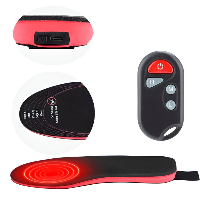 Hendrano™ Ultra-Thin Rechargeable Heated Insoles with Remote