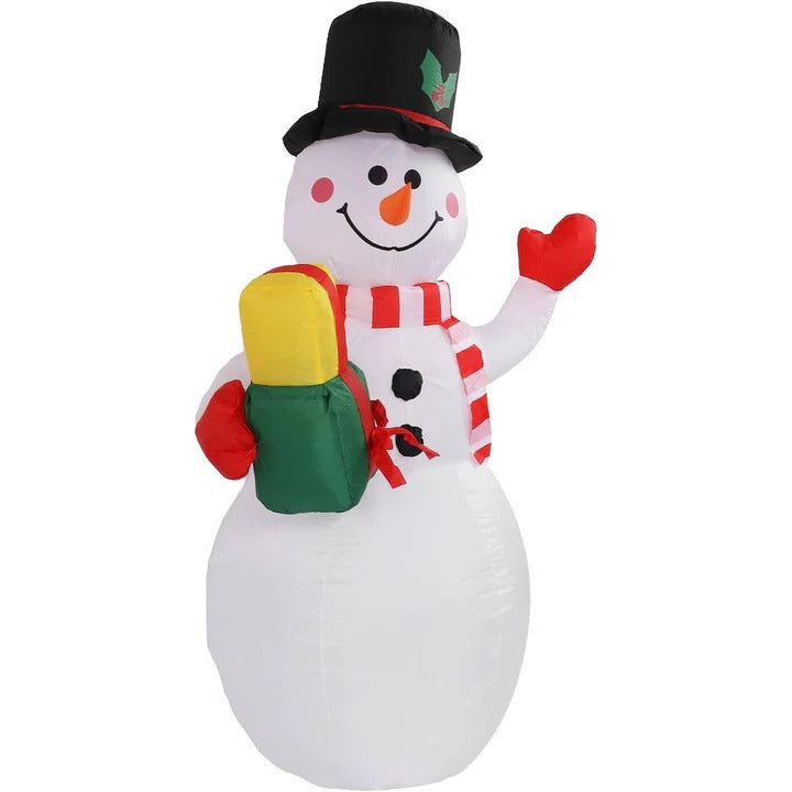 Hendrano™ 5 ft Inflatable Snowman with Rotating LED Lights