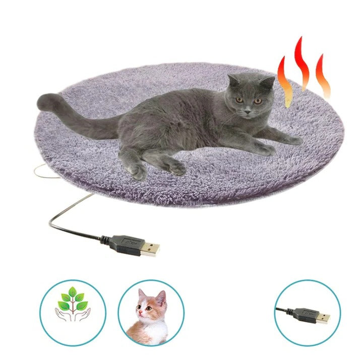 USB Heated Pet Pad with Steady All-Night Warmth