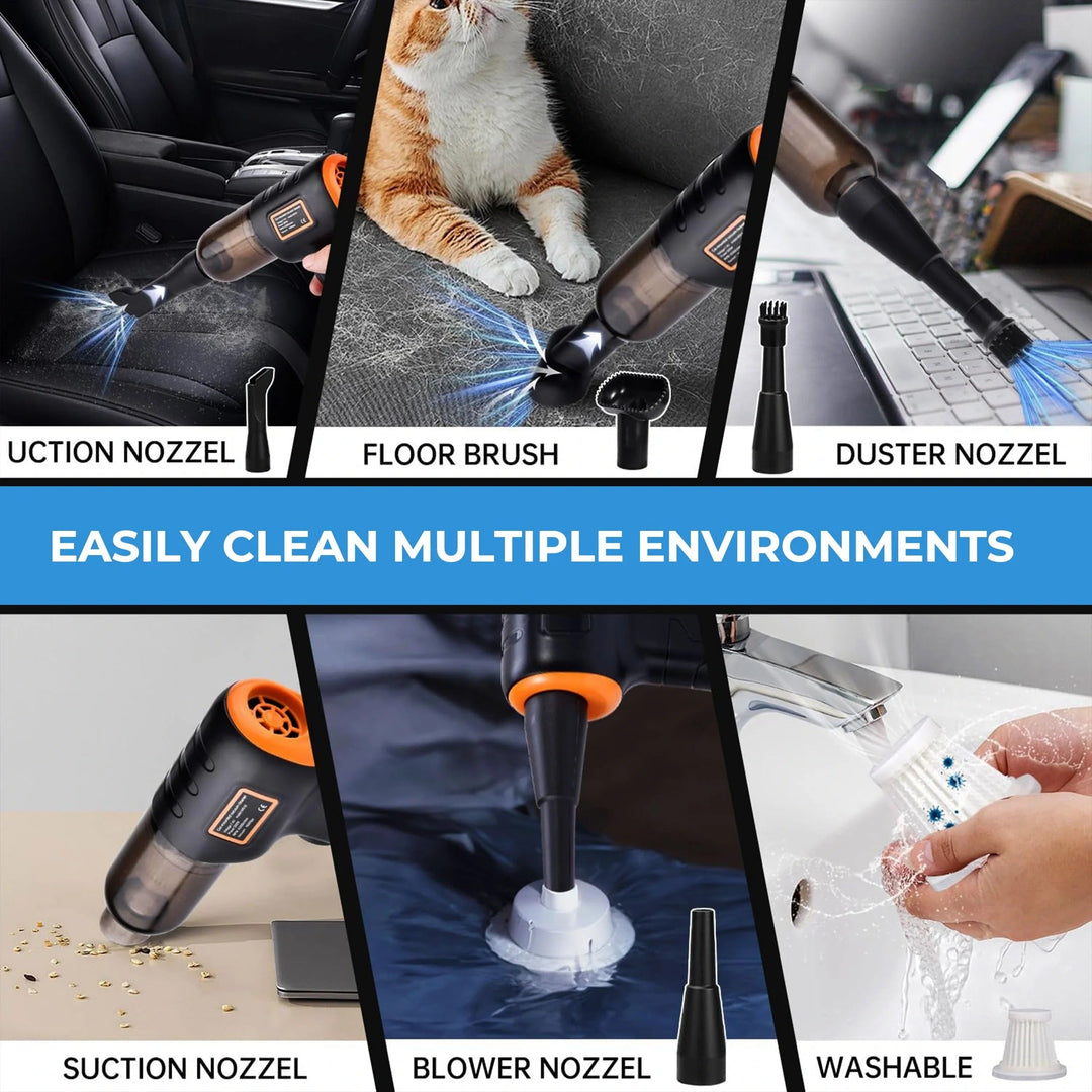 Cordless Handheld Car Vacuum with 90,000 Pa Suction Power