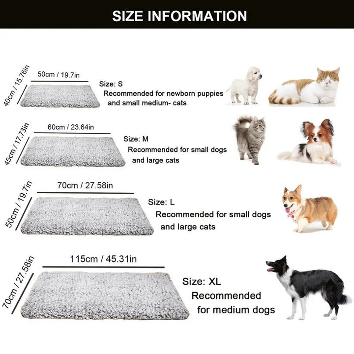 Hendrano™ Self-Warming Pet Blanket for Cats and Dogs, No Power Needed