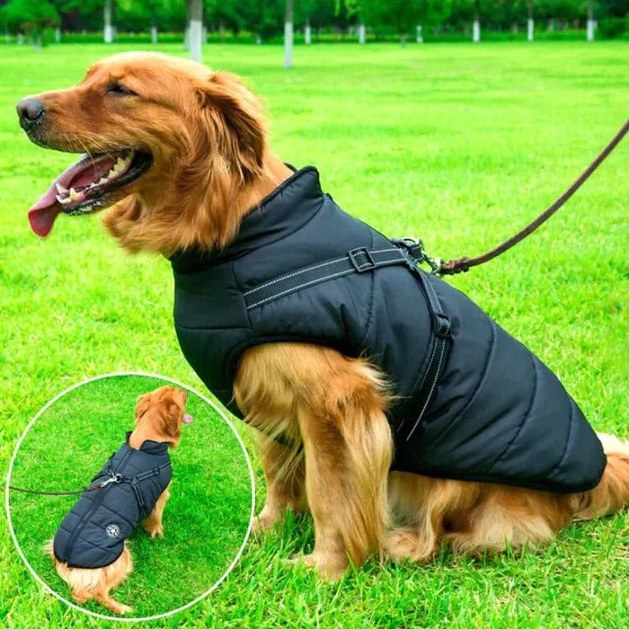 Hendrano™ Waterproof Winter Dog Jacket with Sherpa Lining and Harness