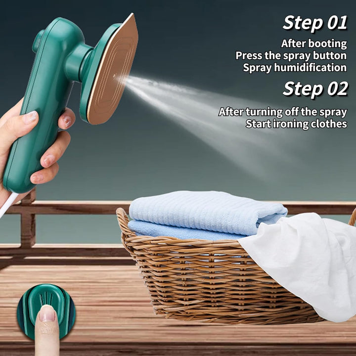 Hendrano™ Compact Travel Steam Iron with Fast Heat-Up and Dry &amp; Wet Modes