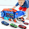 Hendrano™ 2-in-1 Dinosaur Transporter Truck with Racing Tracks and 8 Cars