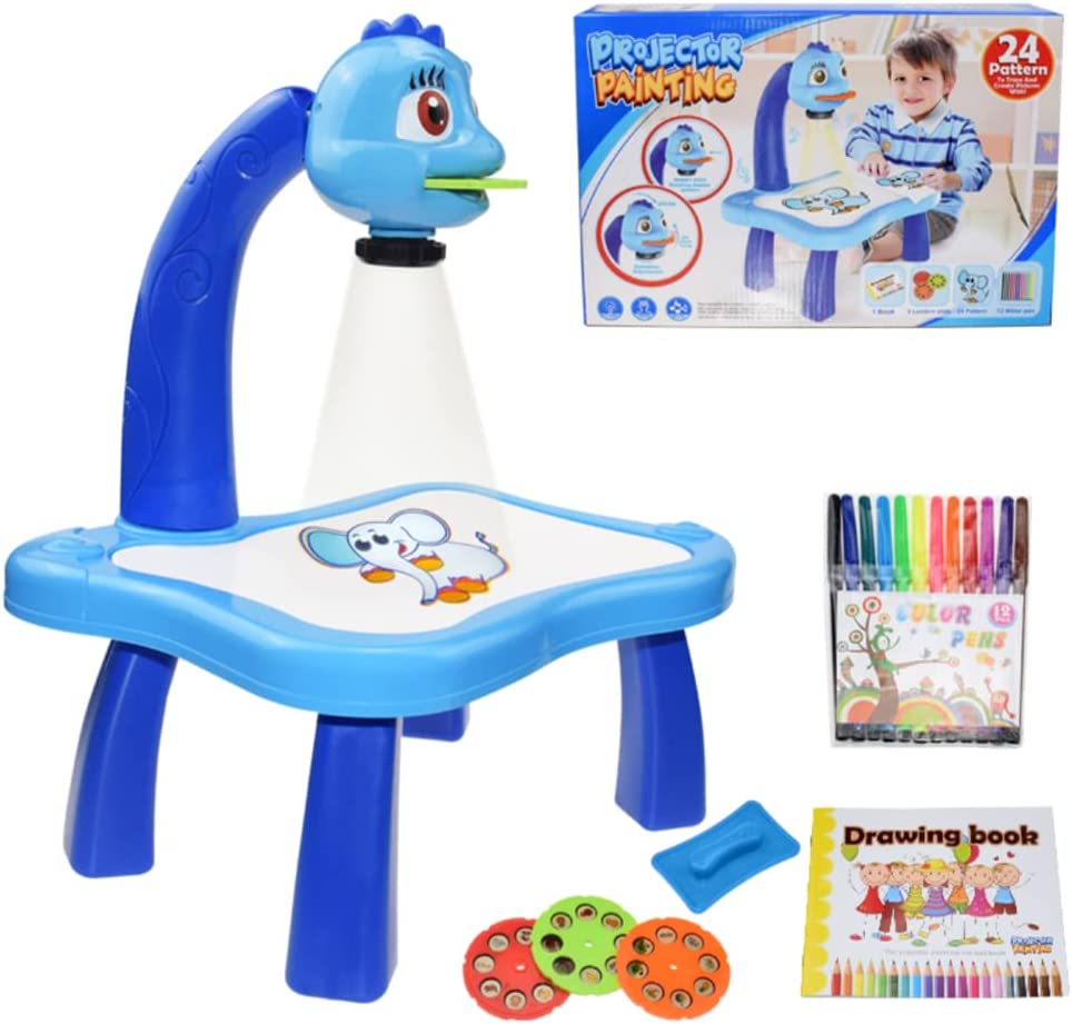 LED Drawing Projector for Kids with Tracing Pattern Slides