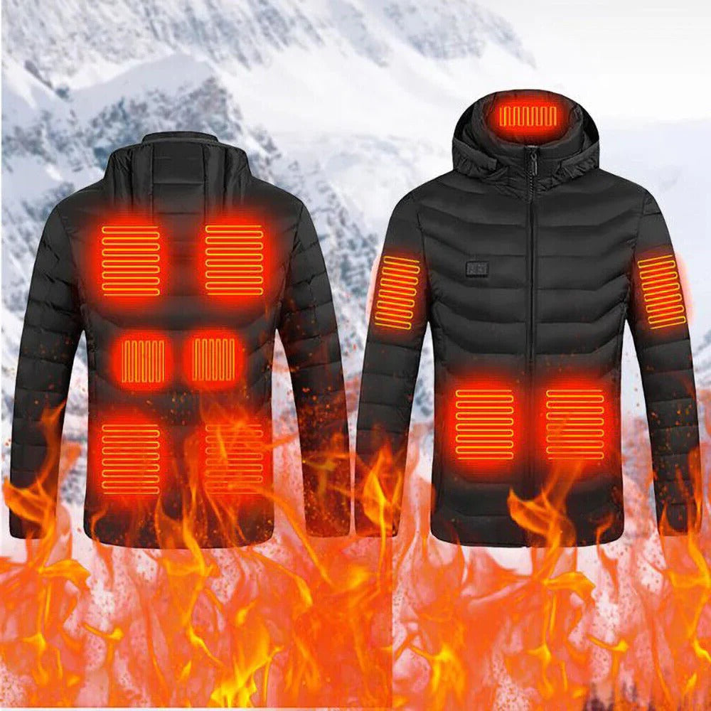 Windproof Heated Jacket with 10 Heating Zones – Hendrano