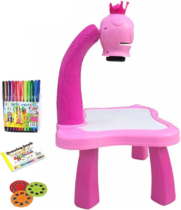 LED Drawing Projector for Kids with Tracing Pattern Slides