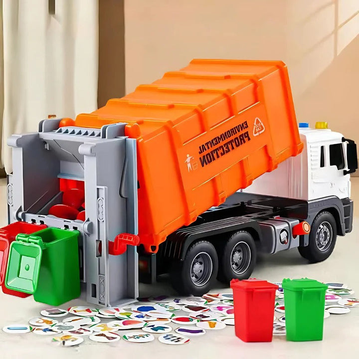 Hendrano™ Interactive Garbage Truck Toy with Lights, Sounds and Trash Can