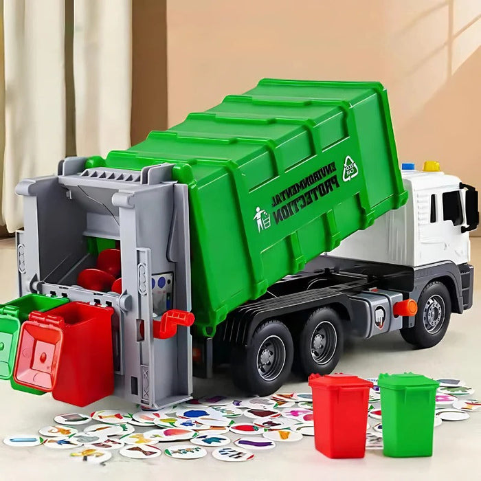 Hendrano™ Interactive Garbage Truck Toy with Lights, Sounds and Trash Can
