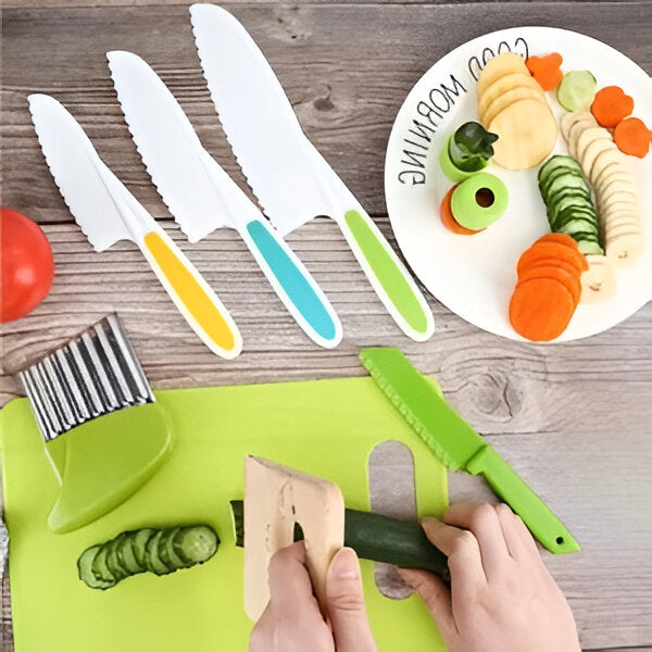 Kids 13-Piece Cooking Set with Kid-Safe Kitchen Utensils