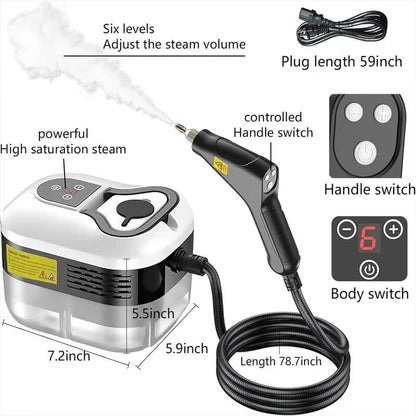 Handheld High-Pressure Steam Cleaner with 6 Power Settings