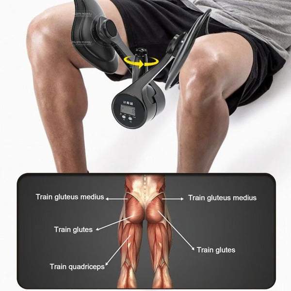 Adjustable Inner Thigh Exerciser with 360° Rotating Base