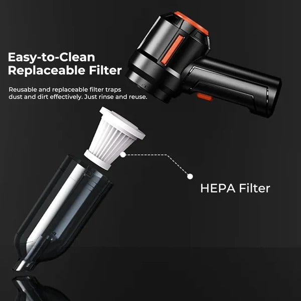 Cordless Handheld Car Vacuum with 90,000 Pa Suction Power