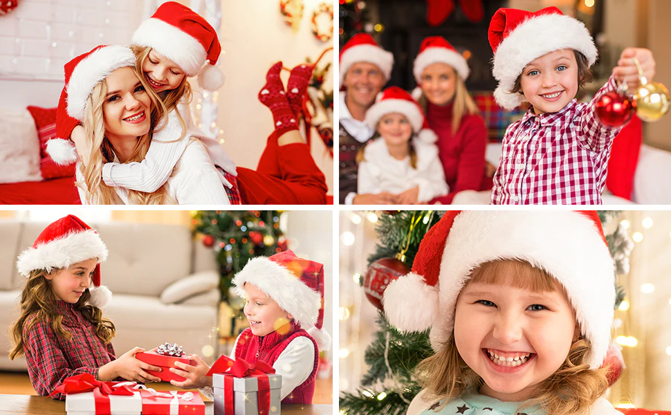 Hendrano™ Light-Up Santa Hat with Color-Changing LED Reindeer and Snowman