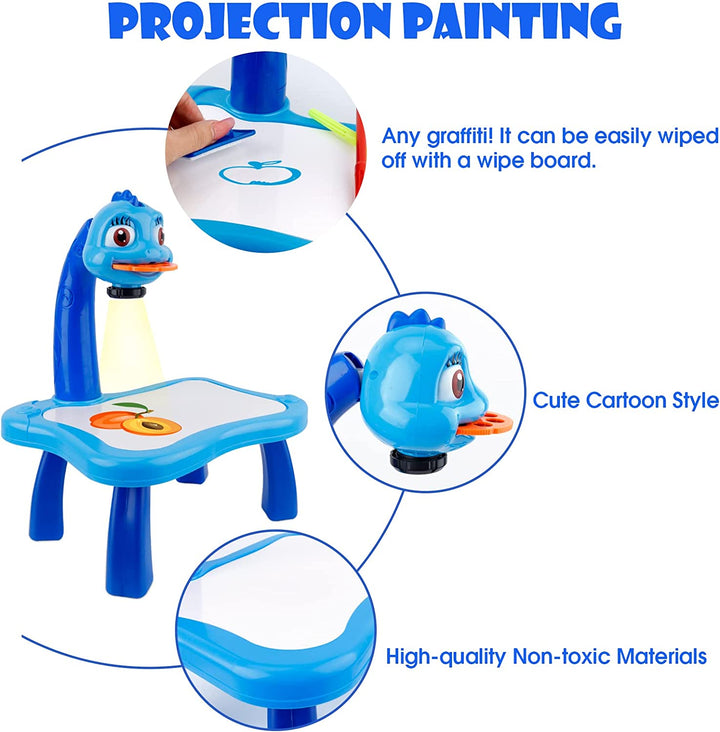 LED Drawing Projector for Kids with Tracing Pattern Slides