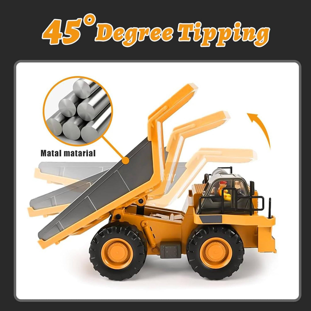 Remote Control Excavator with Metal Tools and 360° Rotation