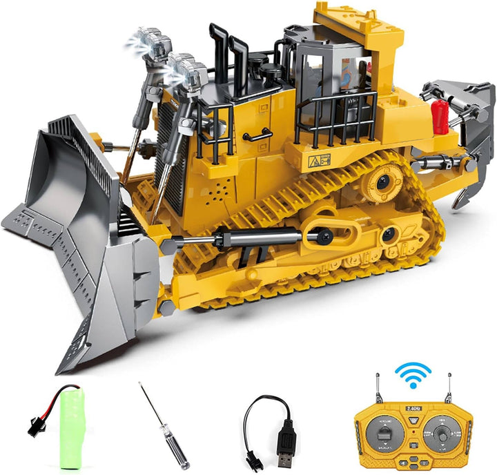 Remote Control Excavator with Metal Tools and 360° Rotation
