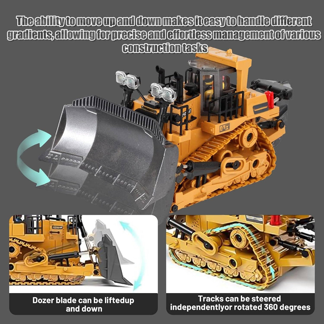 Remote Control Excavator with Metal Tools and 360° Rotation