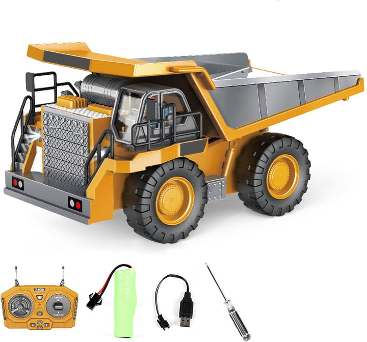 Remote Control Excavator with Metal Tools and 360° Rotation