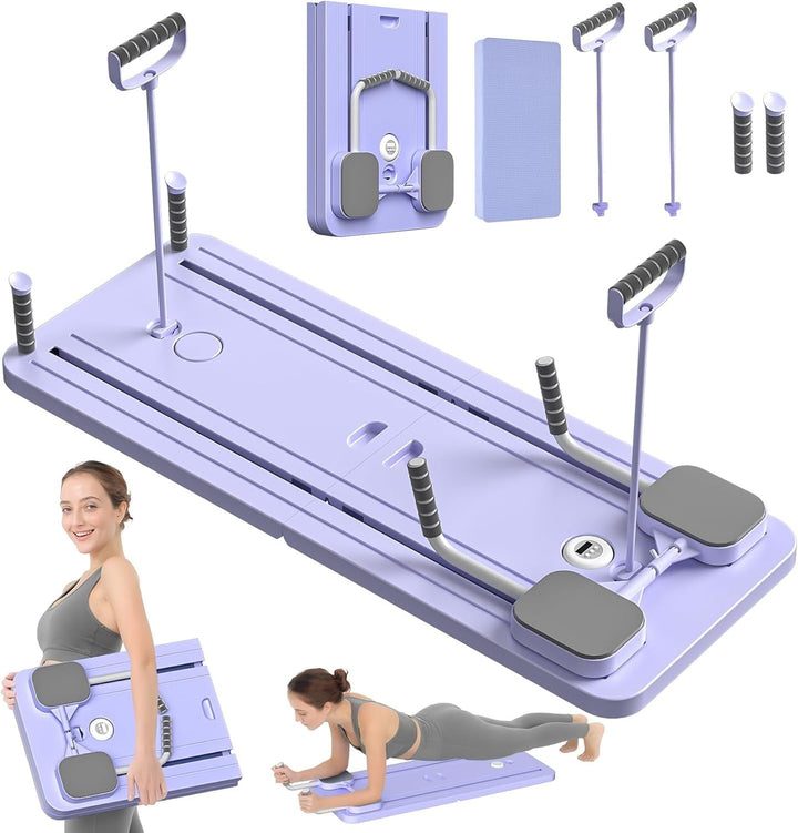Foldable Pilates Reformer Board with Bands and Timer