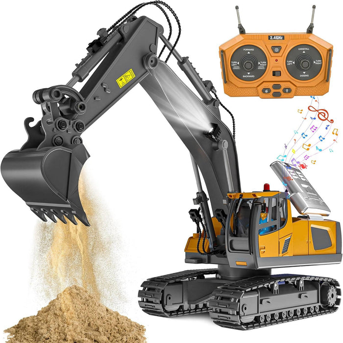 Hendrano™ Remote Control Excavator with Metal Tools and 360° Rotation