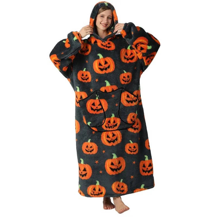 Hendrano™ Oversized Sherpa Blanket Hoodie with Sleeves and Hood