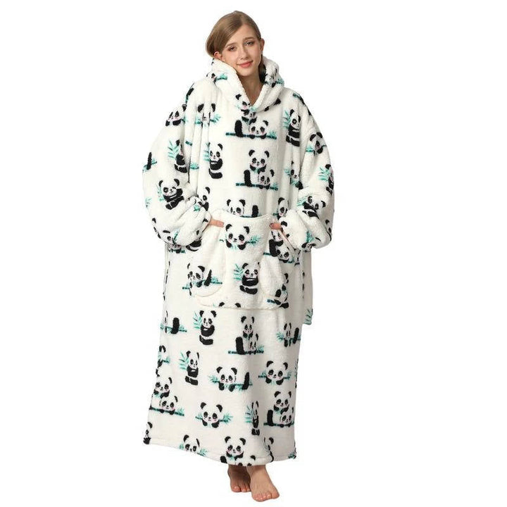 Hendrano™ Oversized Sherpa Blanket Hoodie with Sleeves and Hood