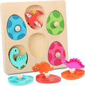 Hendrano™ Wooden Dinosaur Egg Puzzle for Toddlers, Color Matching Game