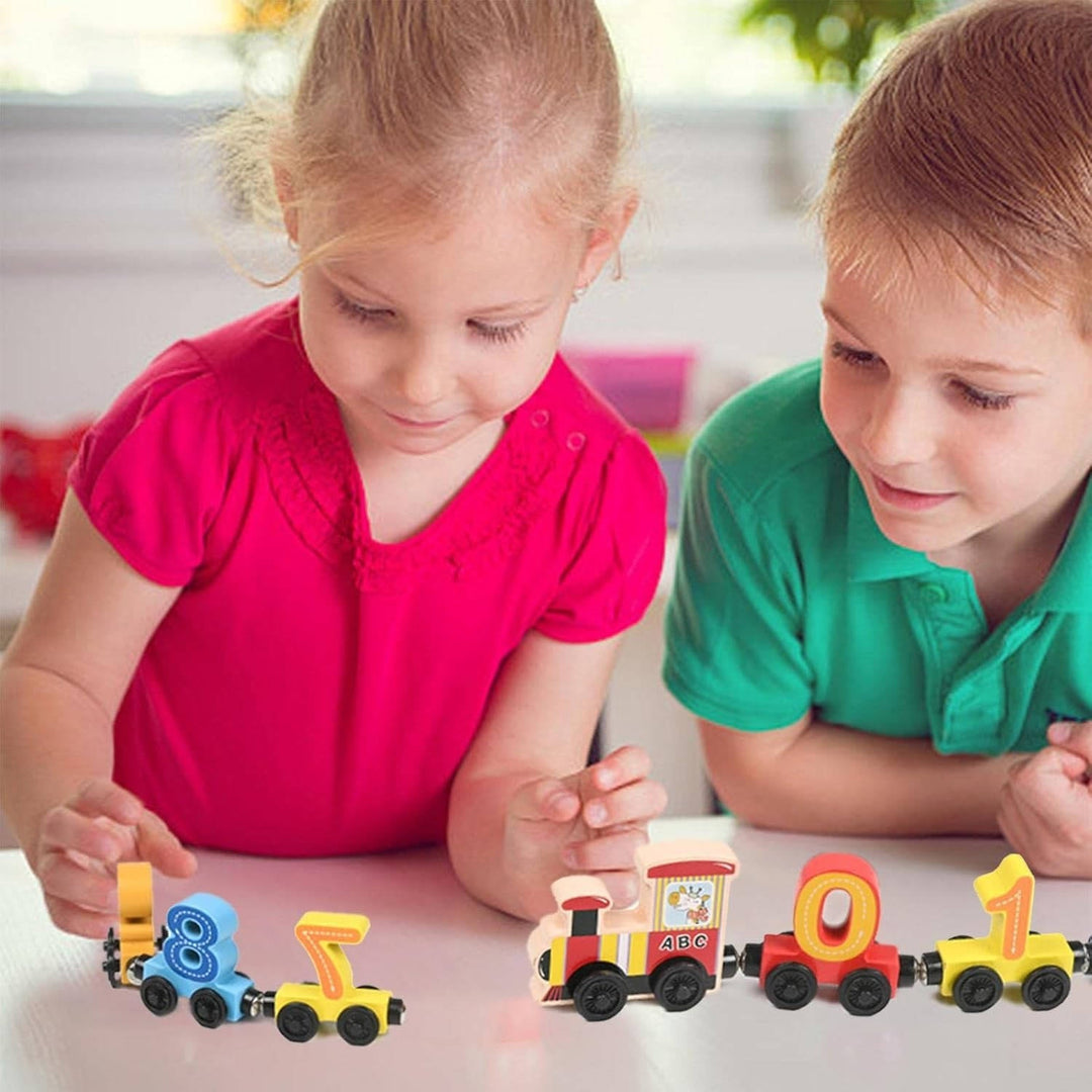 Hendrano™ Magnetic Wooden Number Train for Kids Ages 3 to 6