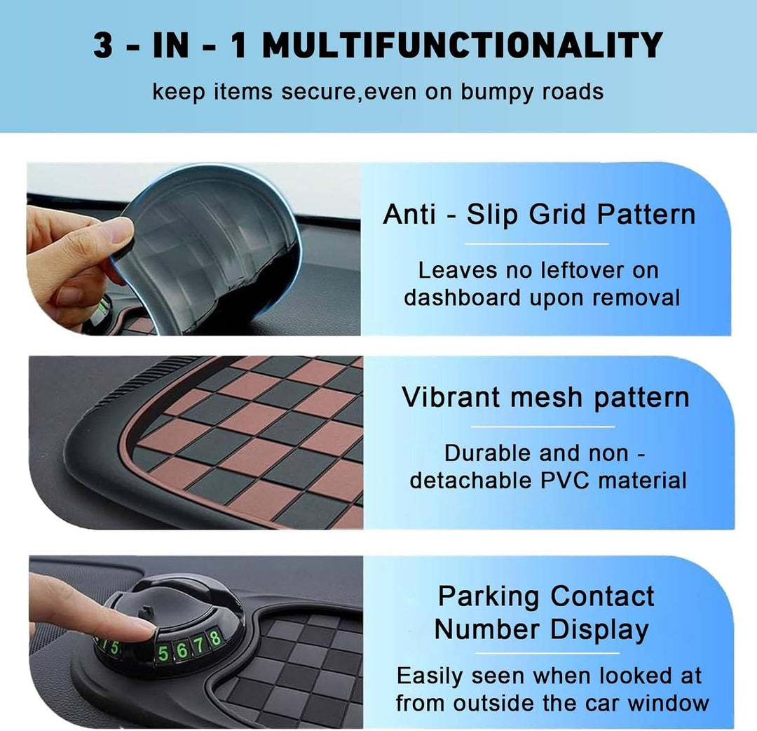 Universal Dashboard Phone Holder with 360° Rotation