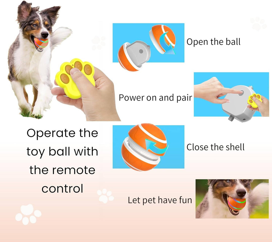 Hendrano™ Remote Control Dog Ball with Motion Sensor and Lights
