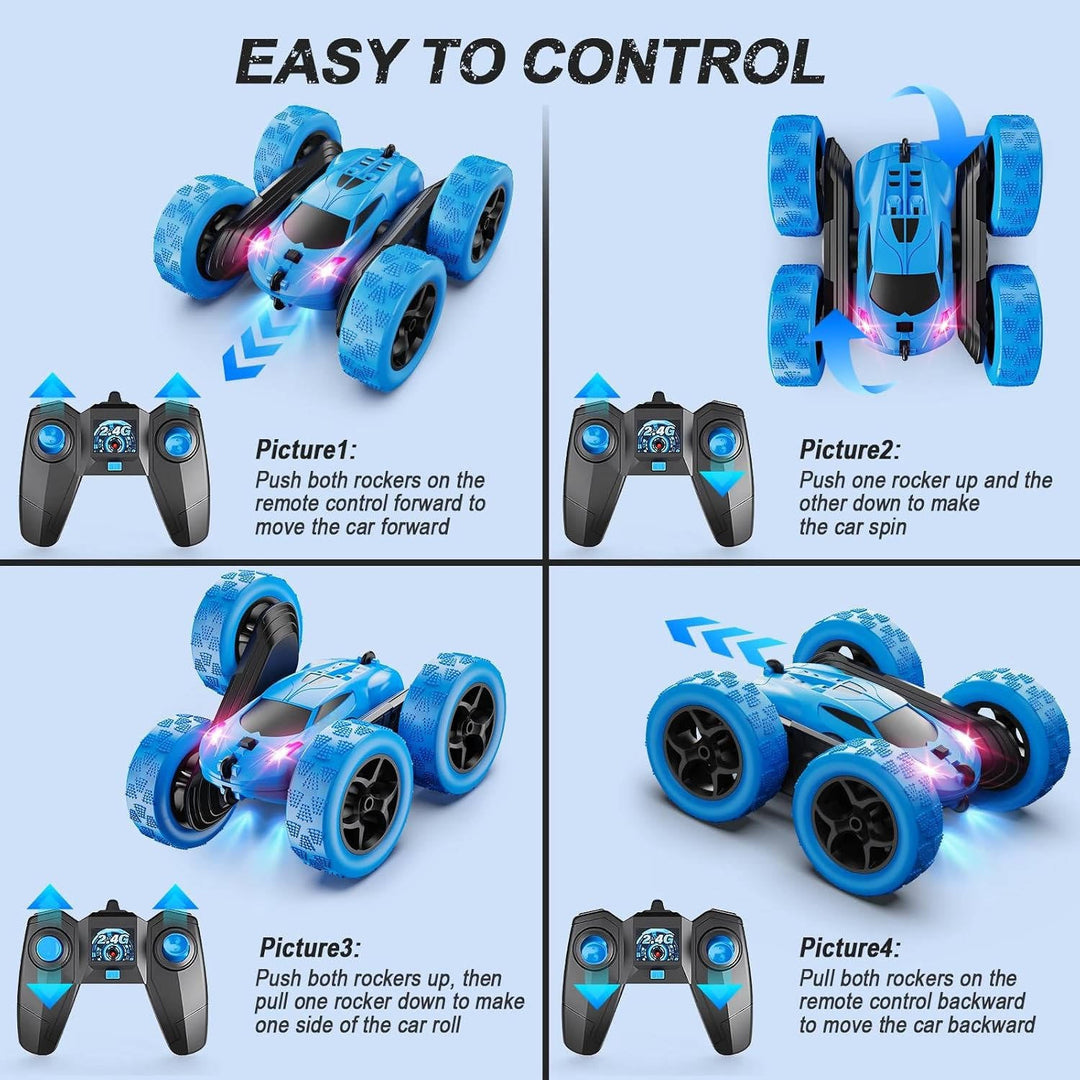 RC Stunt Car with 360° Flips and Two Swappable Batteries