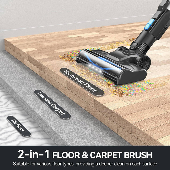 Lightweight Cordless Stick Vacuum with 5-Layer Filtration