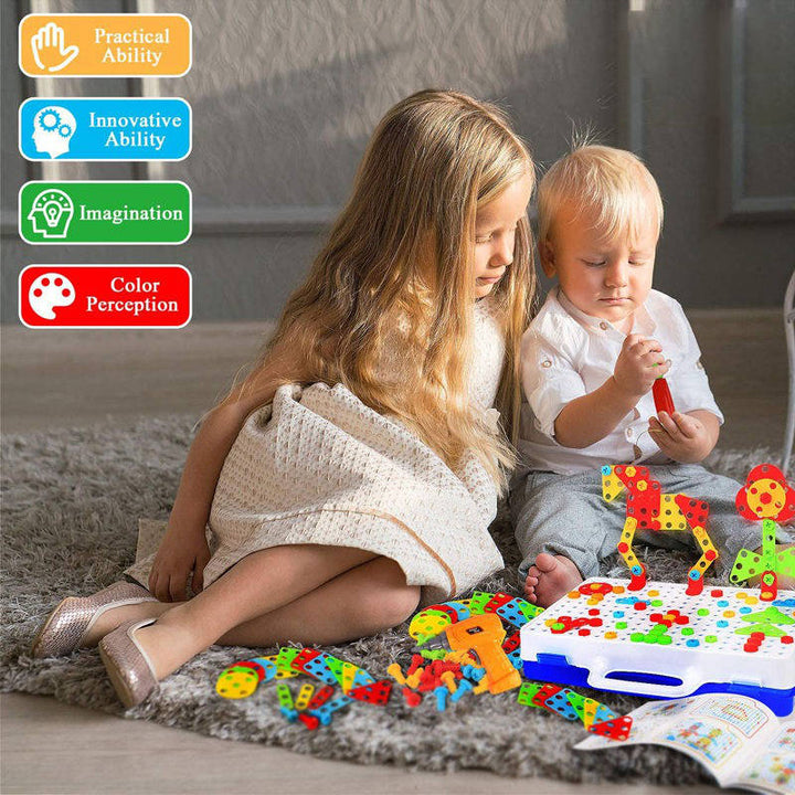 Hendrano™ 237-Piece Kids Building Toy Set with Toy Drill and Screwdriver
