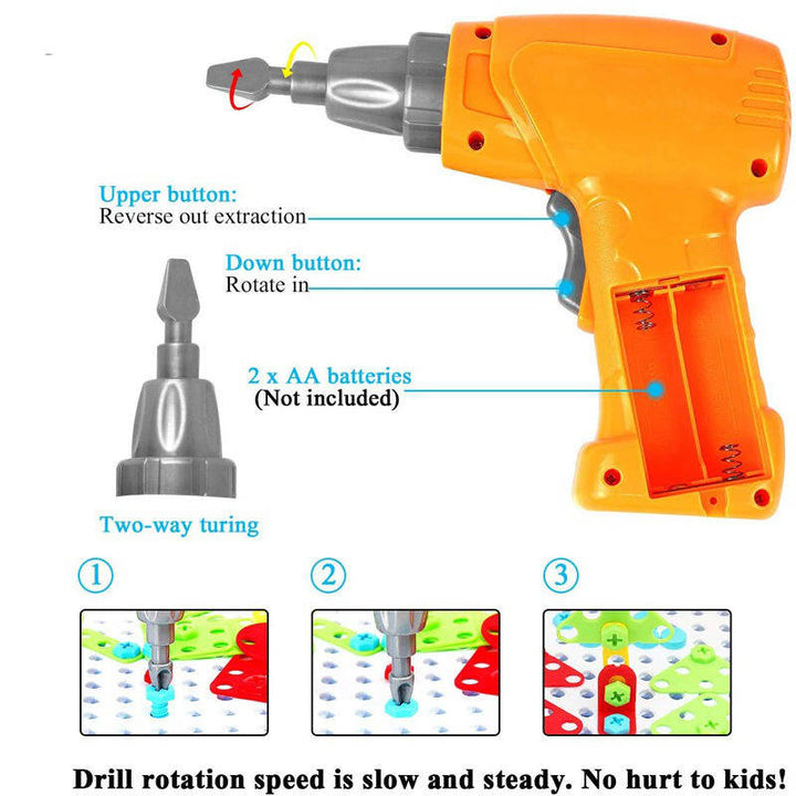 Hendrano™ 237-Piece Kids Building Toy Set with Toy Drill and Screwdriver