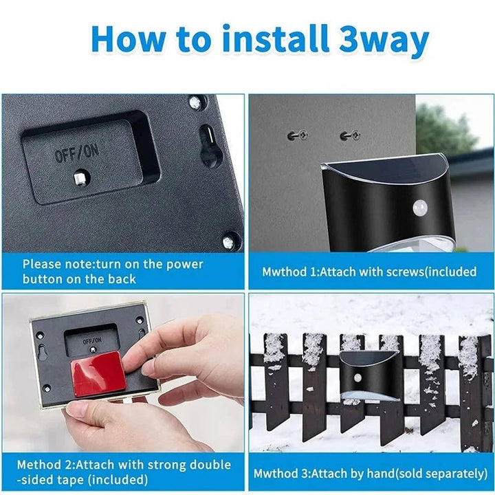 Solar Motion Sensor Stair Light for Fences and Decks