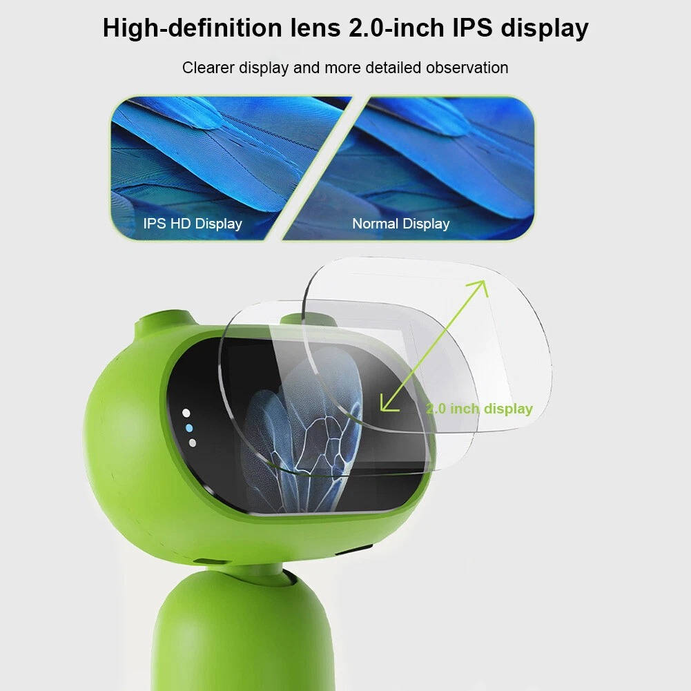 Hendrano™ Handheld Kids Microscope with 2-Inch Screen and 100x Zoom