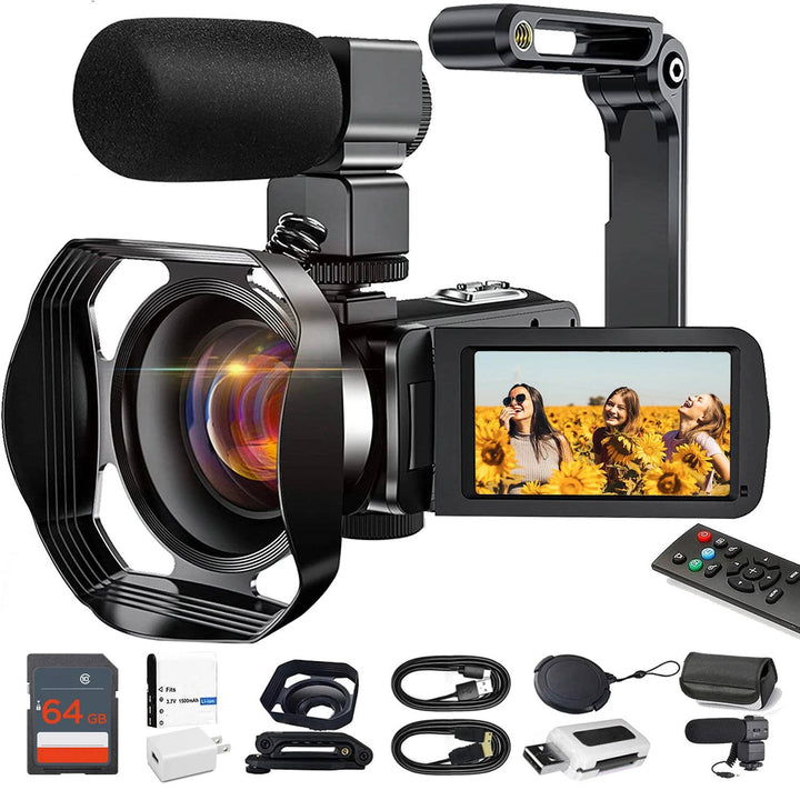 Hendrano™ 4K Vlogging Camcorder with 48MP Photos, Flip Screen and WiFi
