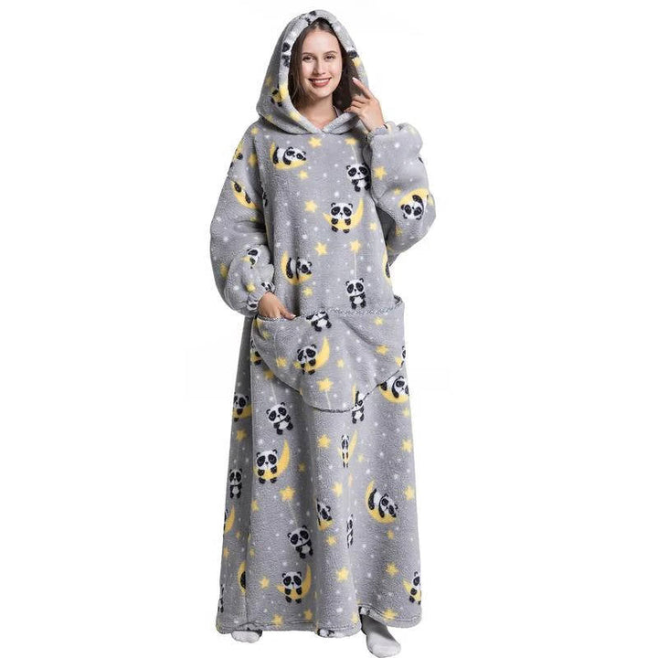 Hendrano™ Oversized Sherpa Blanket Hoodie with Sleeves and Hood