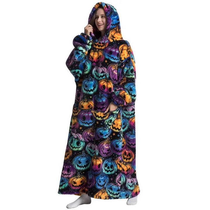 Hendrano™ Oversized Sherpa Blanket Hoodie with Sleeves and Hood