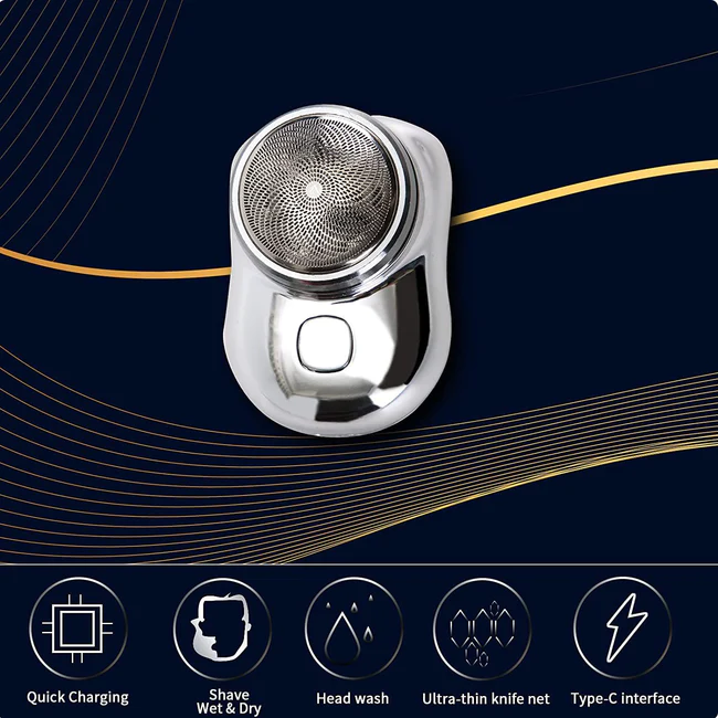 Pocket-Size Electric Shaver with Fast USB-C Charging