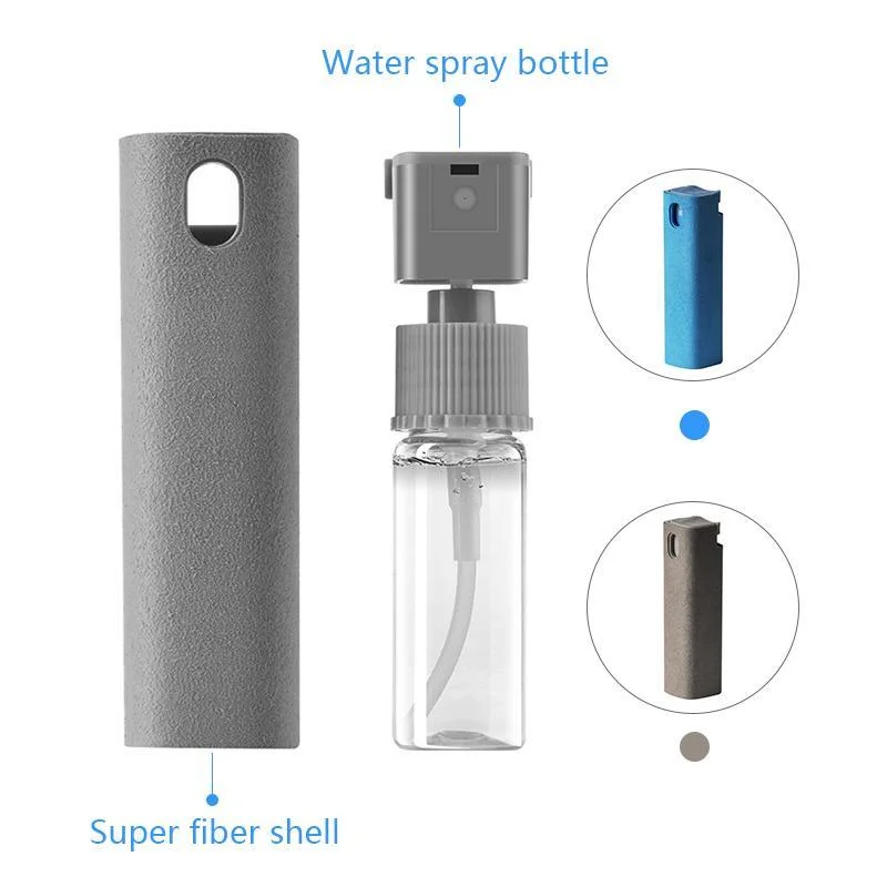 Pocket Screen Cleaner Spray with Built-In Microfiber Wiper